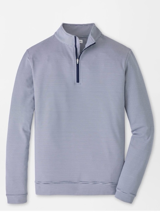Peter Millar Other - Brand New! Peter Millar Perth Sugar Stripe Performance Quarter Zip (navy/white)